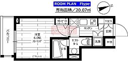 ステージファースト蒲田アジールコート 1Kの間取図画像