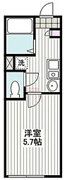 アーク大島 1Kの間取図画像