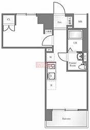 メイツ大森西 1DKの間取図画像