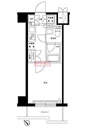 ルーブル川崎都町壱番館 1Kの間取図画像