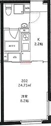 S-FORT上池台 1Kの間取図画像