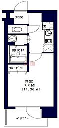 D-court川崎駅前 1Kの間取図画像