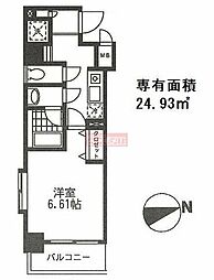 ロンスリーイースト 1Kの間取図画像