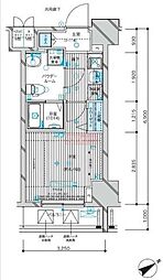 メインステージ蒲田6エグザ 1Kの間取図画像