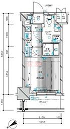 メインステージ蒲田6エグザ 1Kの間取図画像
