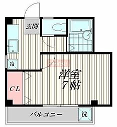 コーポビレッジ 1Kの間取図画像