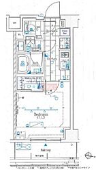 アプリーレ池上 1Kの間取図画像