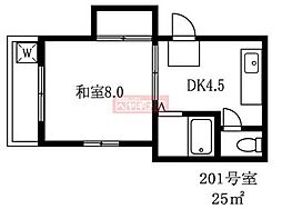 康成ビル 1DKの間取図画像