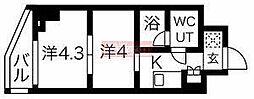 スパシエ蒲田グランドタワー 2Kの間取図画像