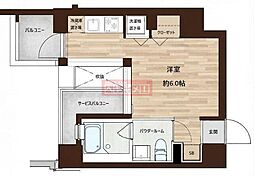メインステージ大森北2 ワンルームの間取図画像
