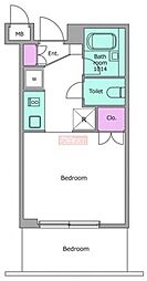 レジディア川崎 ワンルームの間取図画像