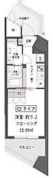 ガーデン蒲田 1Kの間取図画像