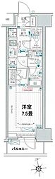 デュオステージ蒲田 1Kの間取図画像