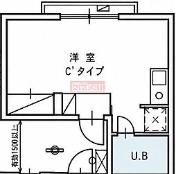 ウィステリア久が原 ワンルームの間取図画像