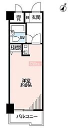 ライオンズガーデン川崎 ワンルームの間取図画像