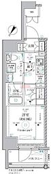 ベルグレード川崎AZ 1Kの間取図画像