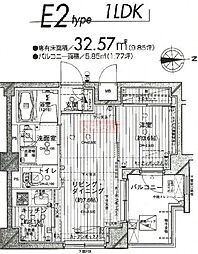 ダイナシティ糀谷 1LDKの間取図画像