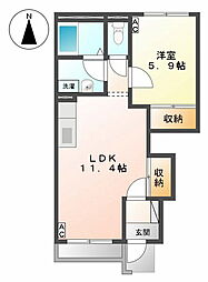 間取図画像 1LDK