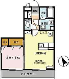 オッツグレース 1LDKの間取図画像