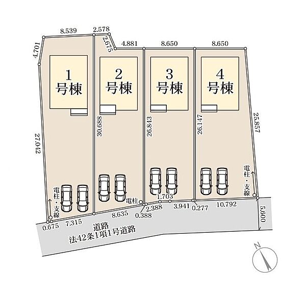 計４棟の販売です。本物件は３号棟です。２，０９０万円～の販売です。野州平川駅まで徒歩圏内の好立地です。駅を利用される方にもおススメです。