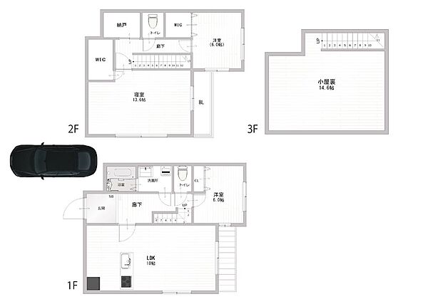 建物参考プラン。その他プランについてはお気軽にご相談ください。