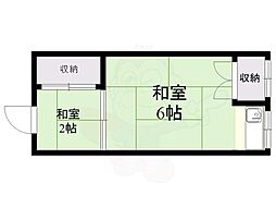 幸運ハウス 2Kの間取図画像