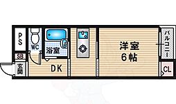 エクト3 6階1Kの間取り