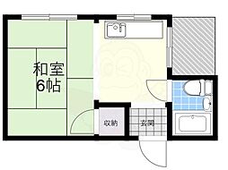 第5淀川ビル 1Kの間取図画像