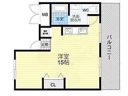 オリエント新大阪アーバンライフ ワンルームの間取図画像