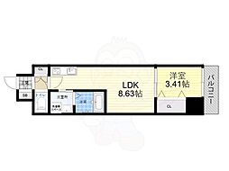 アーバンパーク新大阪 1LDKの間取図画像