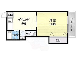 めぐみマンション 1DKの間取図画像