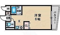 メゾンアンティーム 1Kの間取図画像