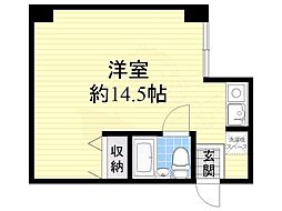 ラ・フォーレ大桐 ワンルームの間取図画像