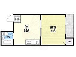ビスタ瑞光北 1DKの間取図画像