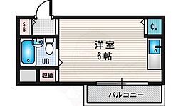 エクト1 ワンルームの間取図画像