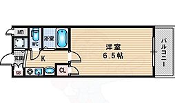 新大阪プライマリーワン 1Kの間取図画像