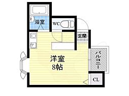 オンセカーサ ワンルームの間取図画像