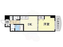 ノルデンタワー新大阪 1DKの間取図画像