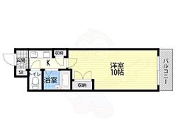 ル・シェル新大阪 1Kの間取図画像