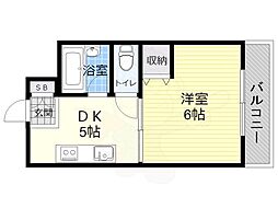 大旺第3マンション 1DKの間取図画像