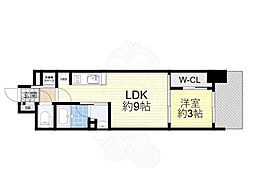リビオメゾン新大阪 1LDKの間取図画像