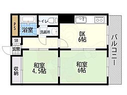 浩和マンション 2DKの間取図画像