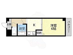 ガルデアンスクレ 1Kの間取図画像
