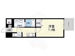 プランドール新大阪ノースレジデンス 1Kの間取図画像