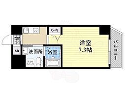 エグゼ新大阪南 1Kの間取図画像