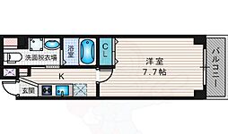 セレブコート豊新 1Kの間取図画像