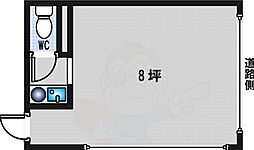 レジレンスタナカ ワンルームの間取図画像