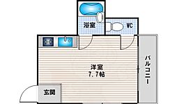 新大阪ハイツ ワンルームの間取図画像