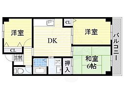 レクシア豊里 3DKの間取図画像