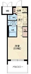 プレサン神崎川FINEBLESS 1Kの間取図画像